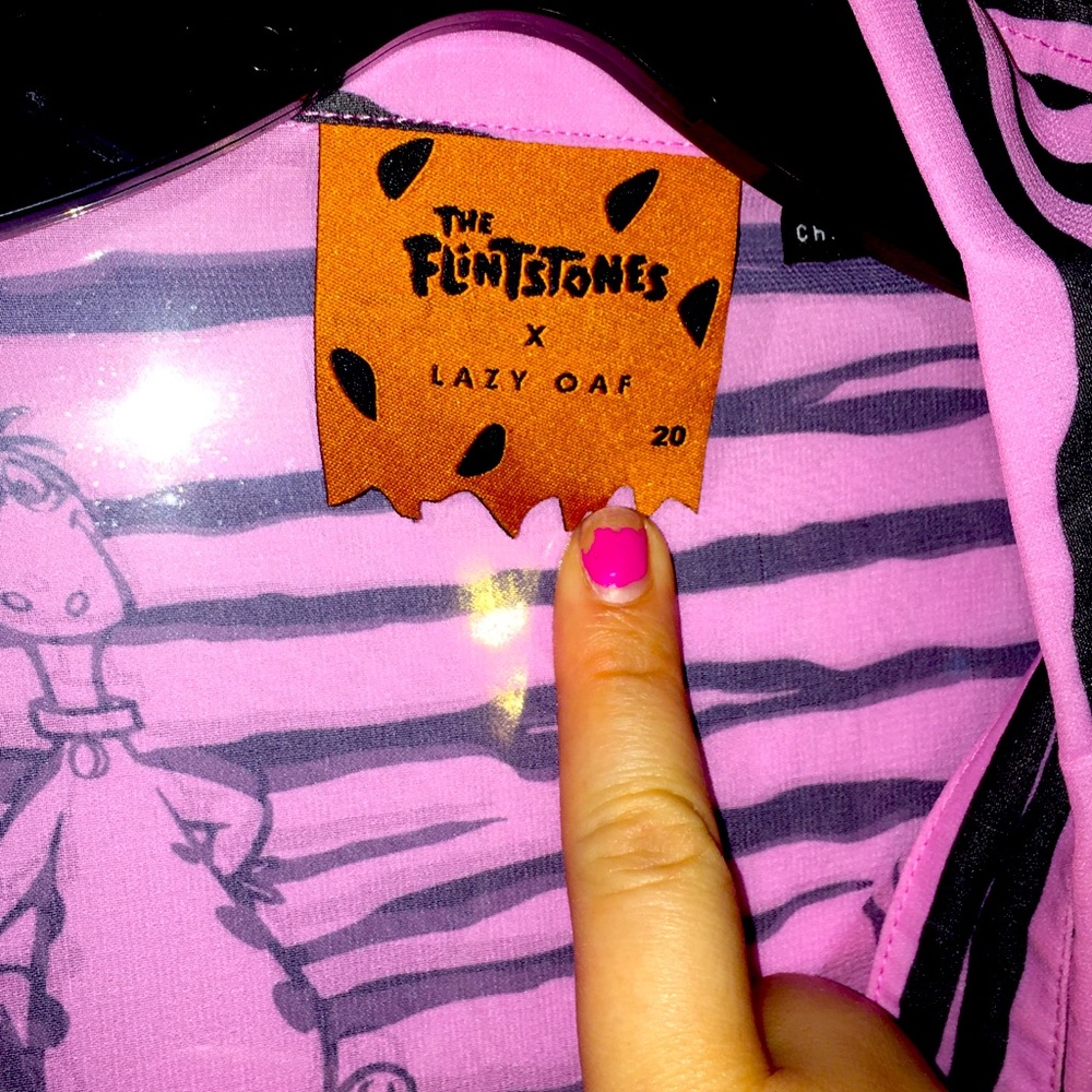 Lazy Oaf The Flintstones Sheer Dino Shirt
